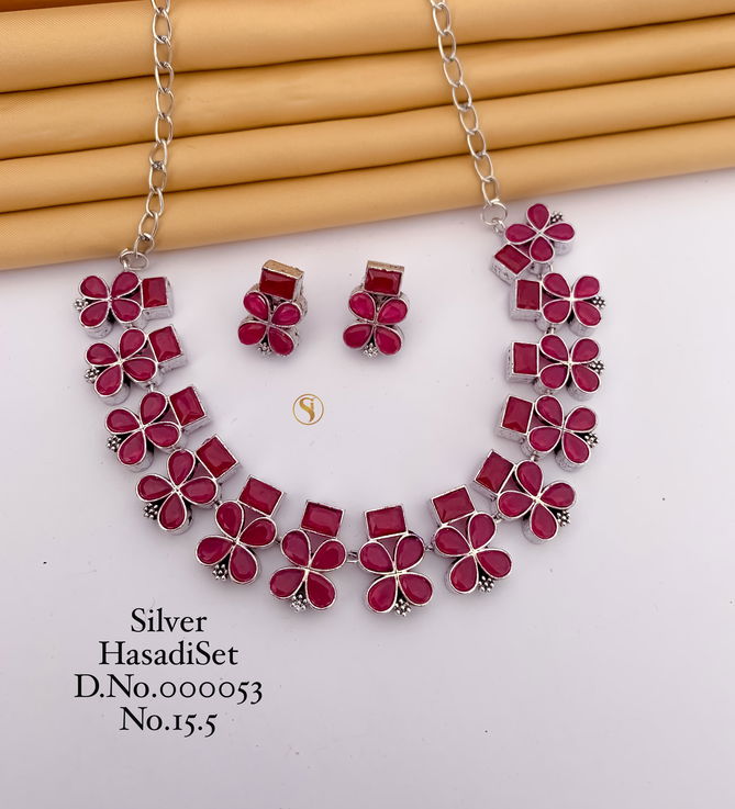 04 Designer Navaratri Silver Hasadi Set Wholesale Shop In Surat
